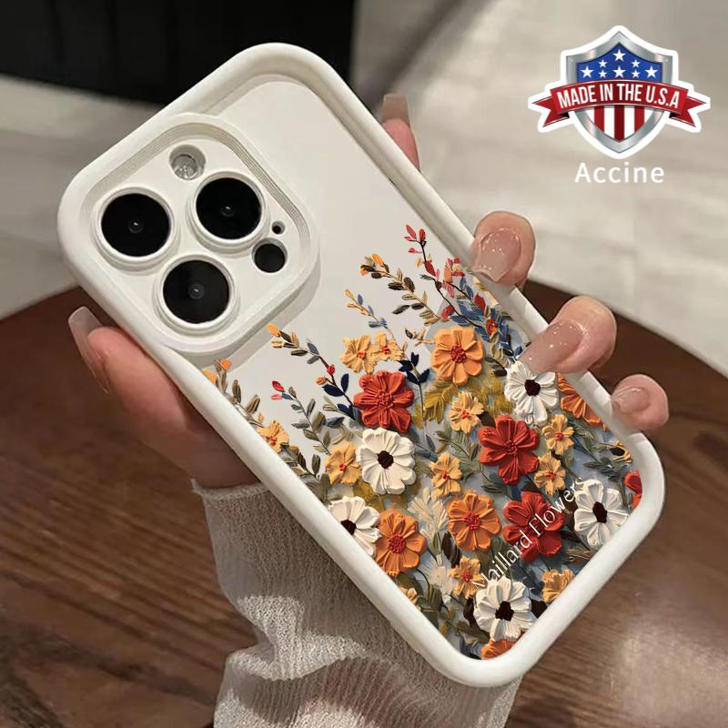Product Introduction of Floral Garden Pattern TPU Phone Case for iPhone 16 15 14 Pro Max 13 12 11 XR XS Plus E Shockproof Full Camera Protection Durable Slim Silicone Cover Cellphone Protective 4