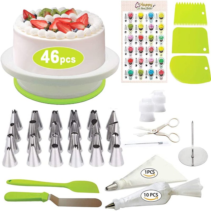 

46pcs Cake Decorating Turntable Set Kitchen Dessert Baking Tool Set, 501 Original