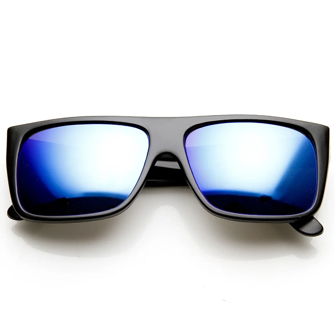 Modern Action Sports Flat Top Flash Color Mirror Lens glasses