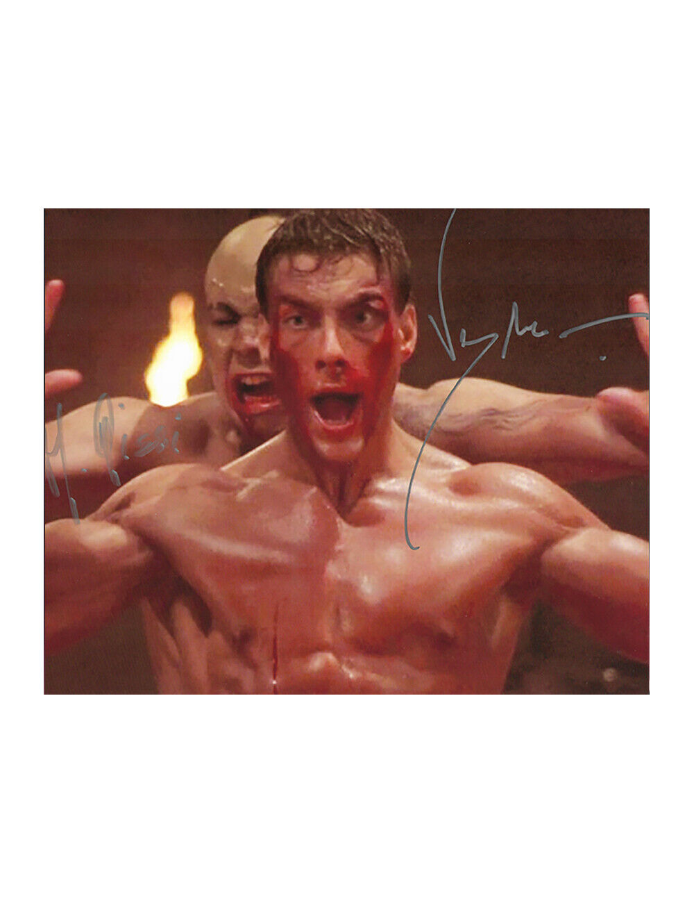 Kickboxer Print Signed by JCVD Jean-Claude Van Damme & Michel Qissi With COA