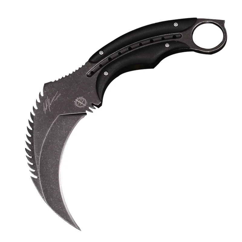 Outdoor Claw Knife 9 Chromium One-Piece Steel High Hardness Sturdy And Durable Small Straight Knife Camping Jungle Wilderness Survival Knife