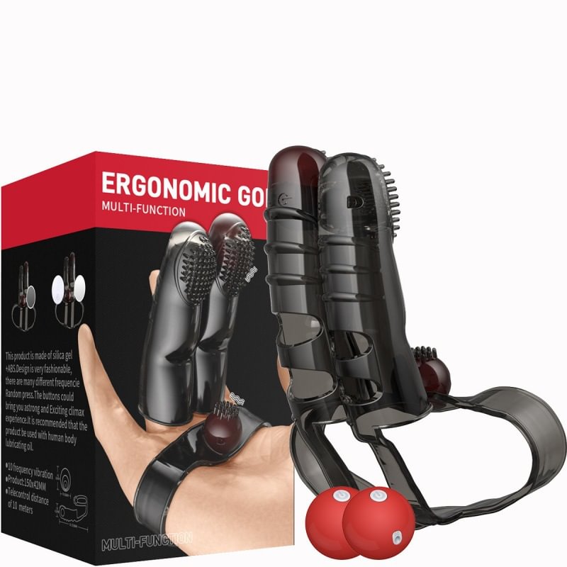 Finger Sleeve Vibrator G Spot Orgasm Massager Clit Stimulate Masturbator 