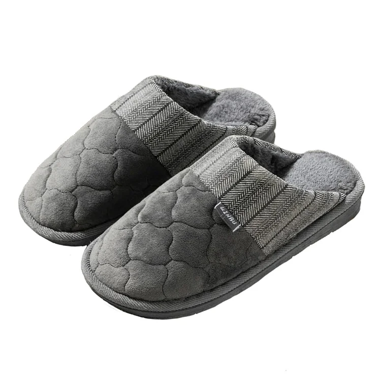 Men Velvet Winter Slippers Nonskid Indoor Shoes Radinnoo.com