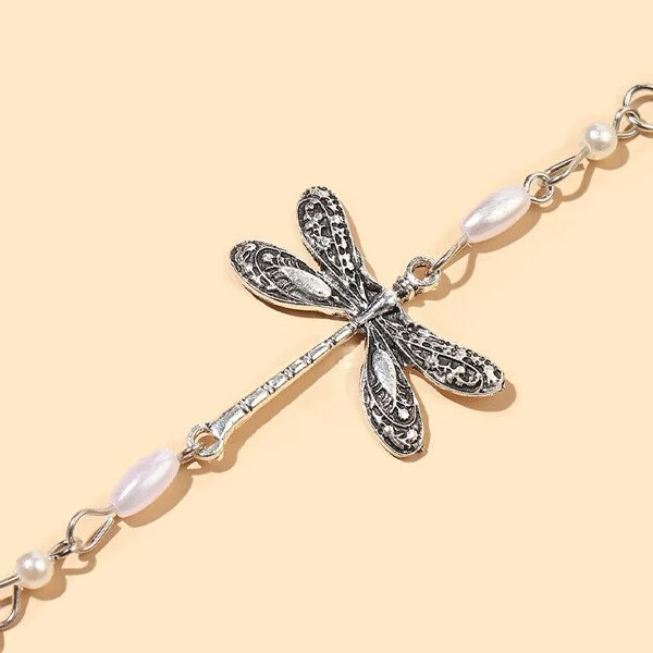 925 Sterling Silver Dragonfly Anklet