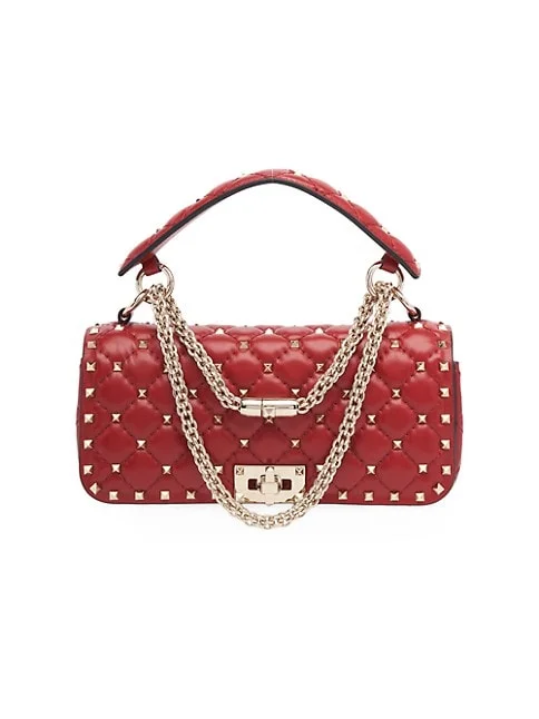 Valentino Garavani Rockstud Spike Quilted Leather Shoulder Bag 5 out of 5 Customer Rating