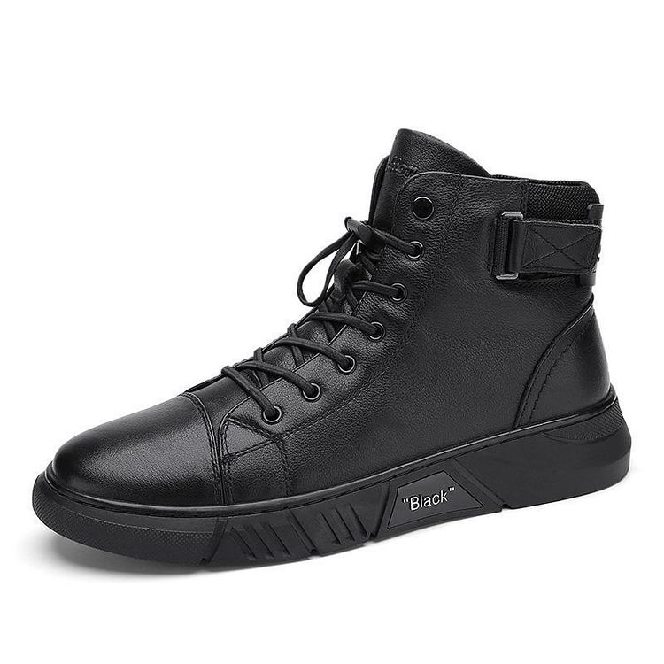 Hilifemart Italian high-top casual Martin leather boots