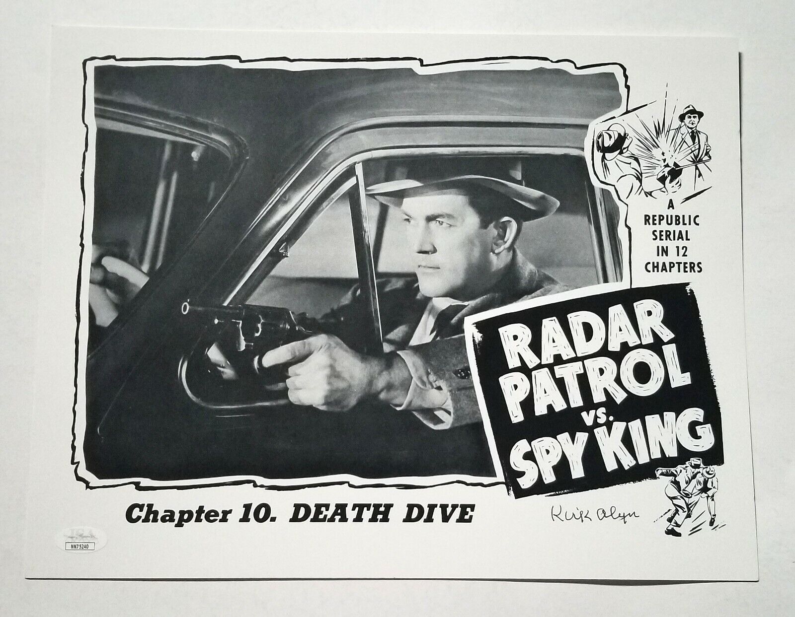 Kirk Alyn REAL hand SIGNED Radar Patrol Vs Spy King 11x14 Photo Poster painting JSA COA Superman