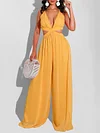 Chiffon Empire Wide Leg Jumpsuits