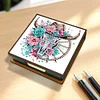Flower Cow Leather Diamond Painting Notecard Box Contains 150 Sheets of Paper