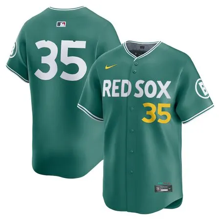 Men's Boston Red Sox #35 Garrett Crochet  Green 2025 City Connect Limited Player Jersey