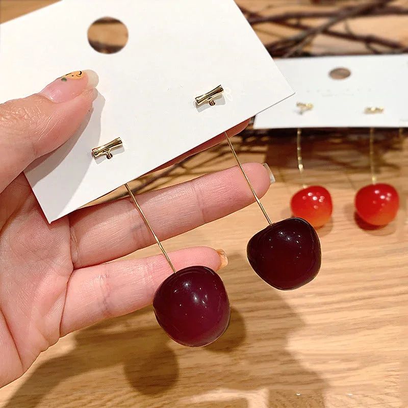 Personalized Cherry Fruit Earrings