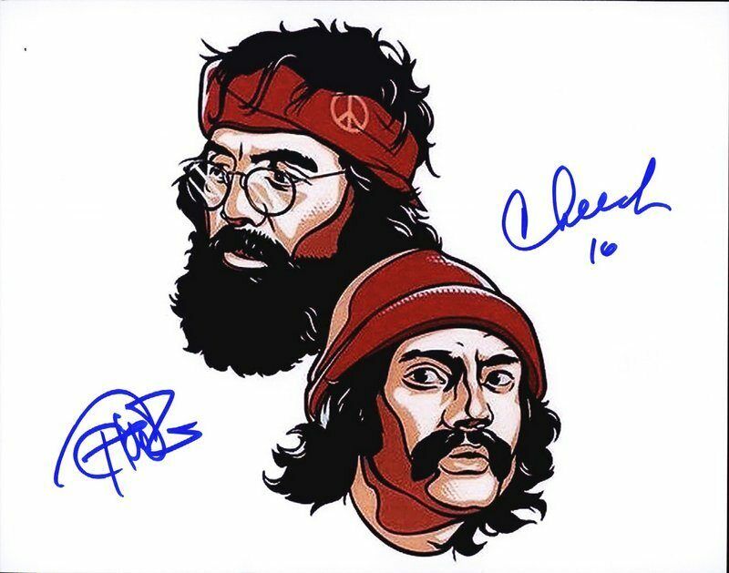 Cheech & Chong authentic signed celebrity 8x10 Photo Poster painting W/Cert Autographed D15