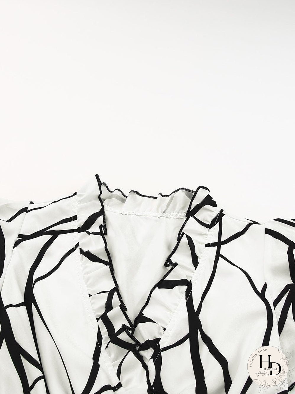 Tiered Maxi Dress with Abstract Faces