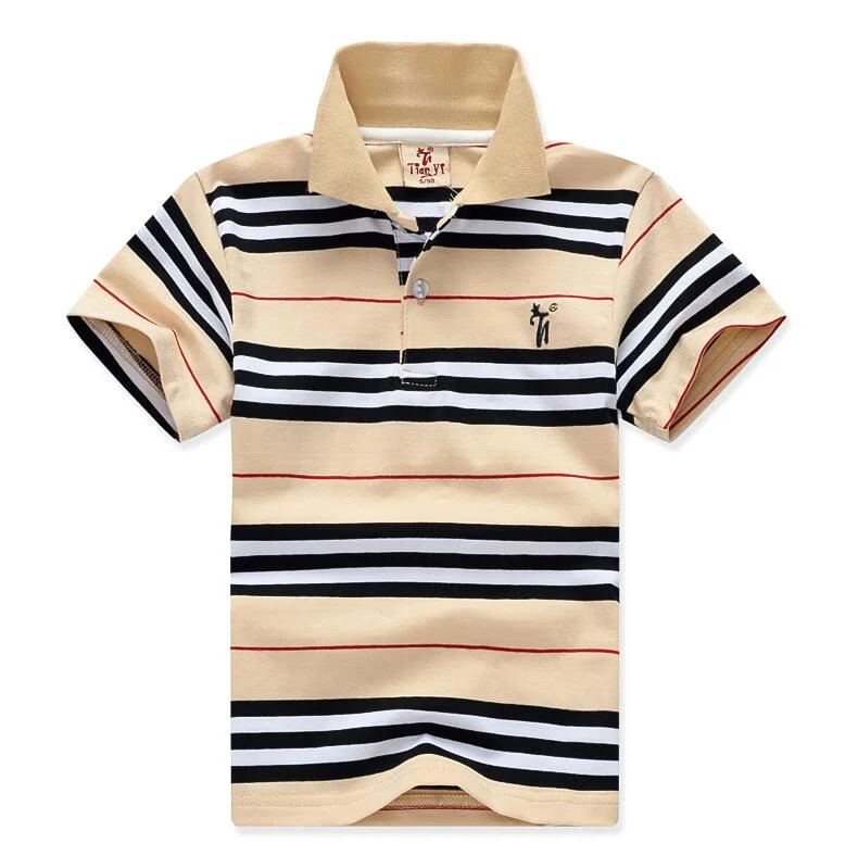 2021 Summer Boys Cotton T shirts 2-11Yrs Baby Boys T shirts Boy Kid Stripe Top Tees Shorts Sleeve Children Clothing Boys Clothes