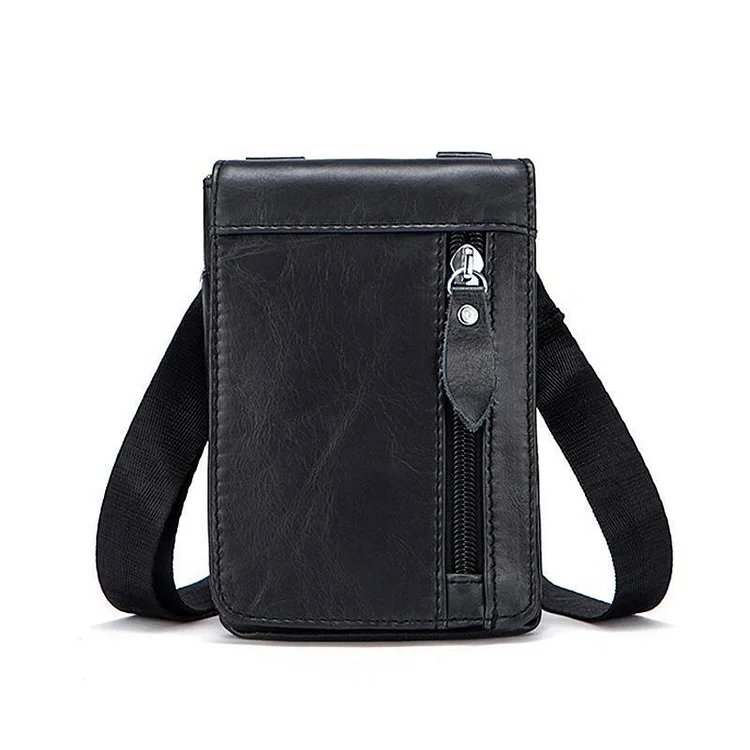Leather Simple Style Chunky Sling Shoulder Bag Fanny Bag