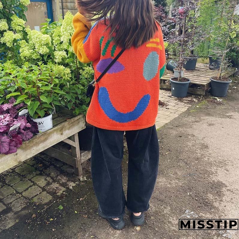 Smiley Casual Knit Sweater