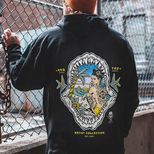 Artist Collective Printed Casual Men's Hoodie - Krazyskull