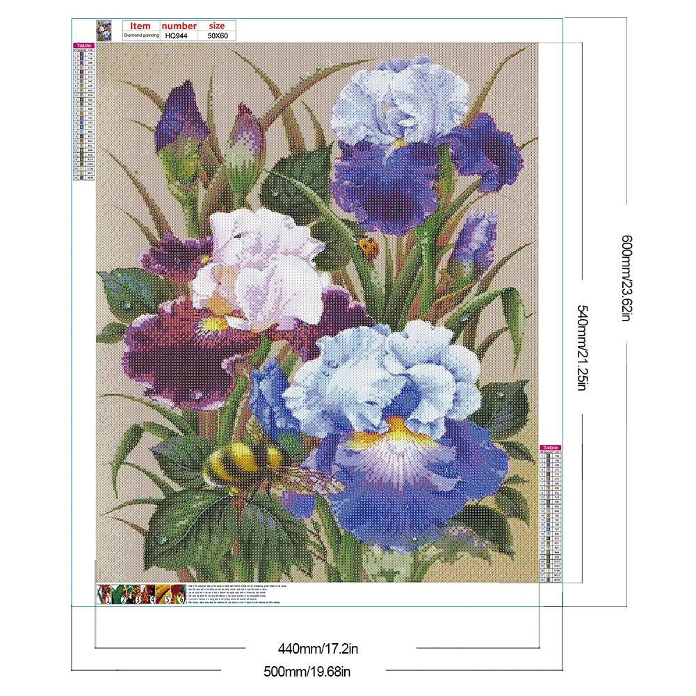 Full Round Diamond Painting 50*60cm - Bees And Flowers