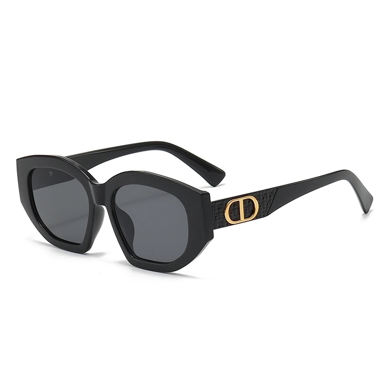 Vintage Style Streetwear Solid Color Ac Cat Eye Full Frame Women's Sunglasses4