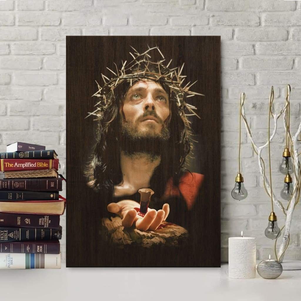 Jesus' Crucified Hands Canvas Wall Art