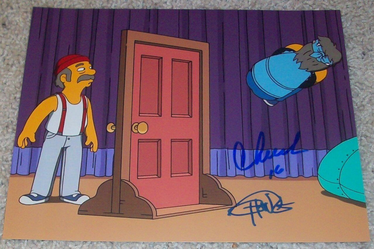 CHEECH AND CHONG SIGNED AUTOGRAPH THE SIMPSONS 8x10 Photo Poster painting A w/EXACT PROOF