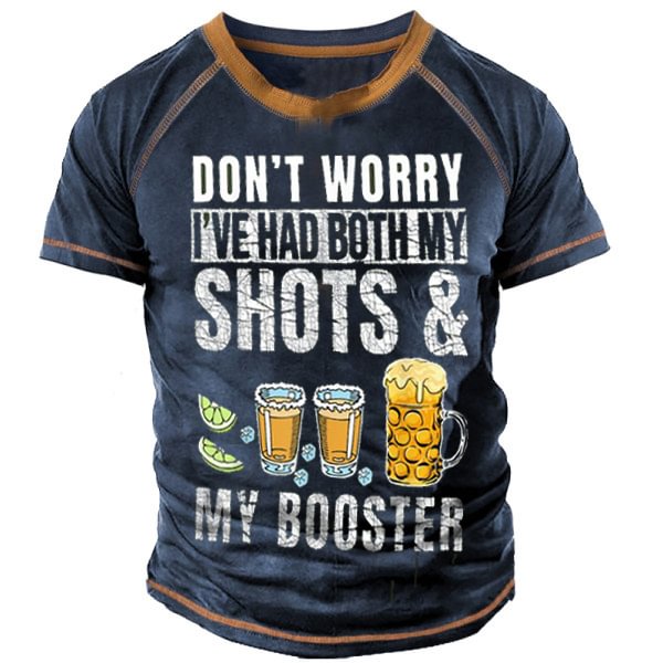 Don't Worry I've Had Both My Shots And Booster Funny Vaccine Men's T-shirt-Compassnice®