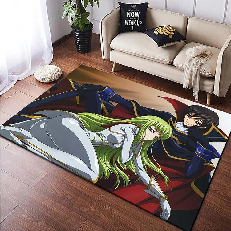 Code Geass C.C.&Lelouch Anime Printed cartoon Floor Mats Carpets for Bedroom Living Room Home Decoration  Rugs Soft Mat  Area