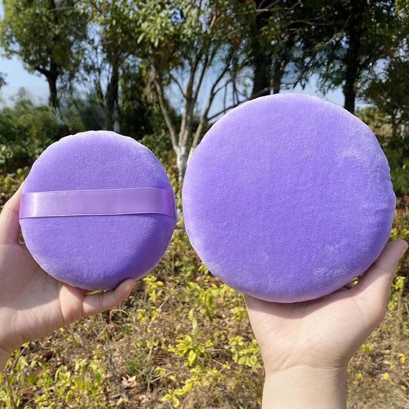 Direct 130 Oversized Loose Puff Velvet Cotton Ribbon Hook Puff Dry Puff Body Makeup Tool