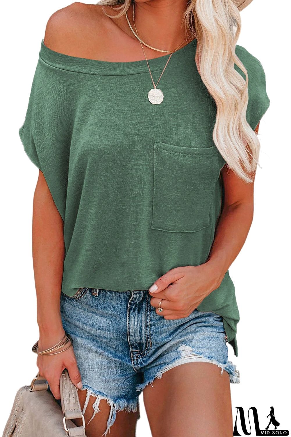 MidiSono - Pocketed Tee with Side Slits