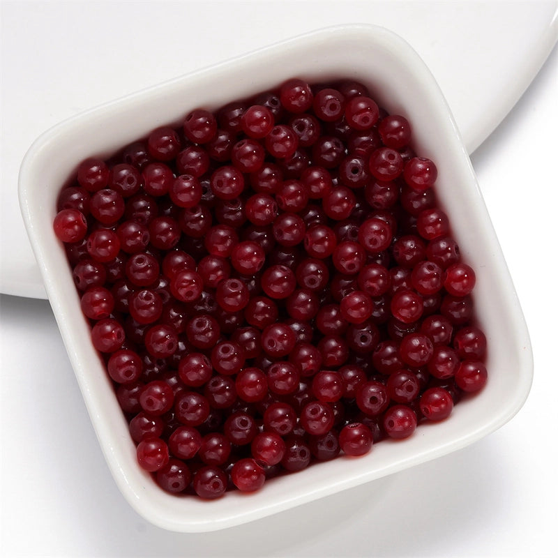 50 PCS/Package Diameter 10mm Diameter 4mm Diameter 8mm Glass Solid Color Jewelry Accessories