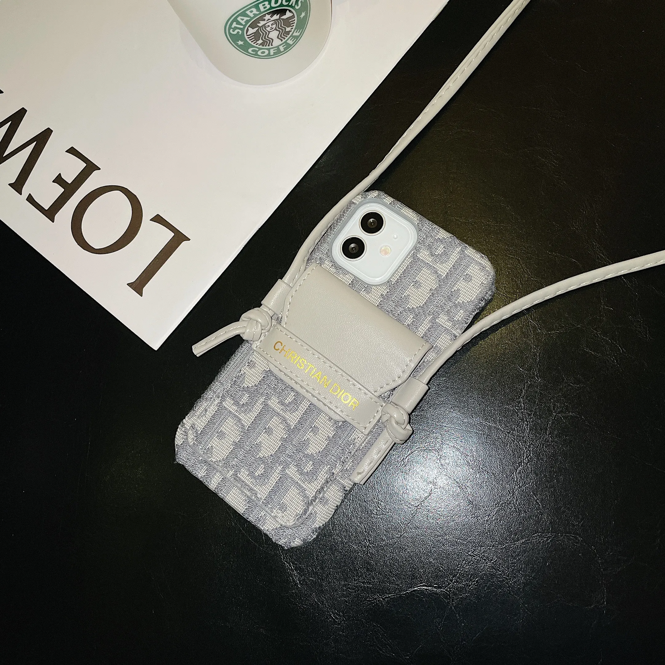 Dior DIY crossbody phone cases for iPhone 15pro 14pus 13promax 12 11pro xsmax xr x 7 8plus