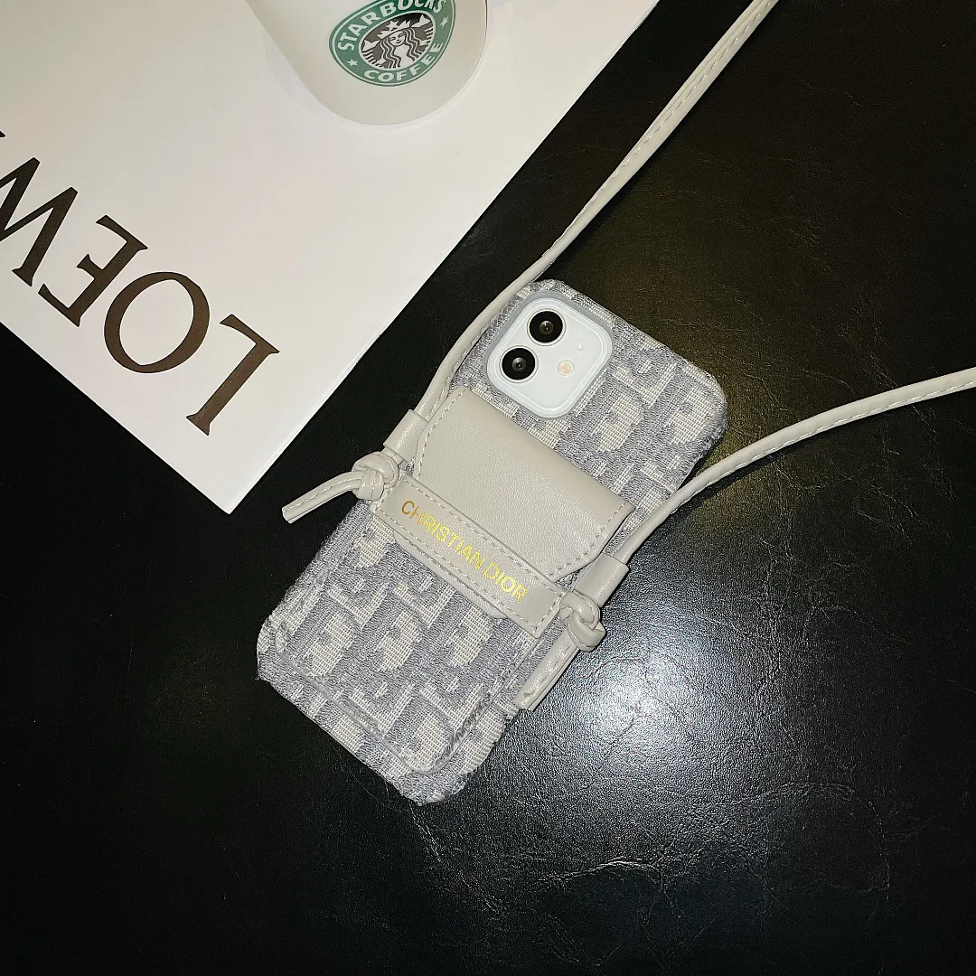 Dior DIY crossbody phone cases for iPhone 15pro 14pus 13promax 12 11pro xsmax xr x 7 8plus