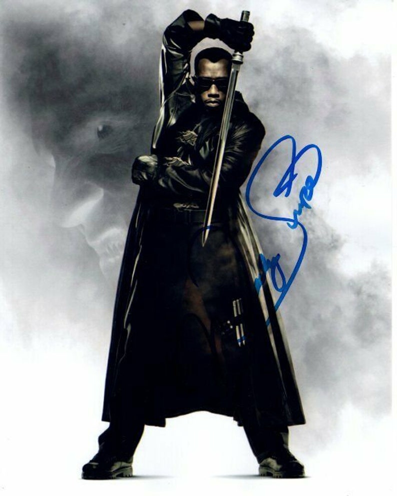 Wesley snipes signed autographed blade Photo Poster painting