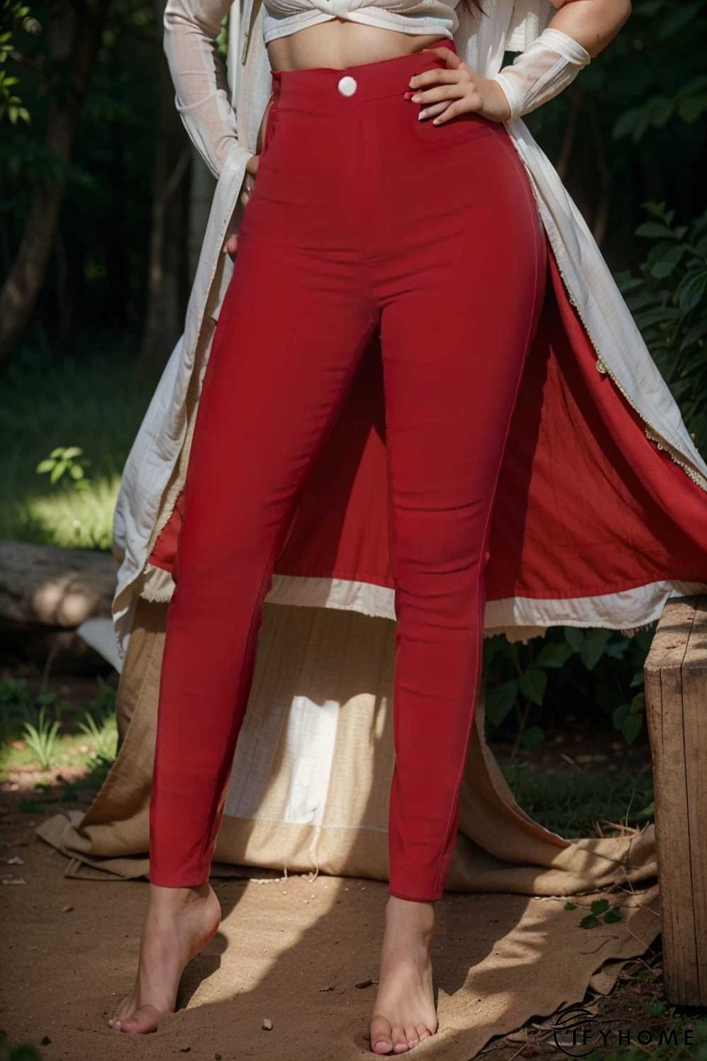 casual solid slim fit skinny pockets pants | IFYHOME