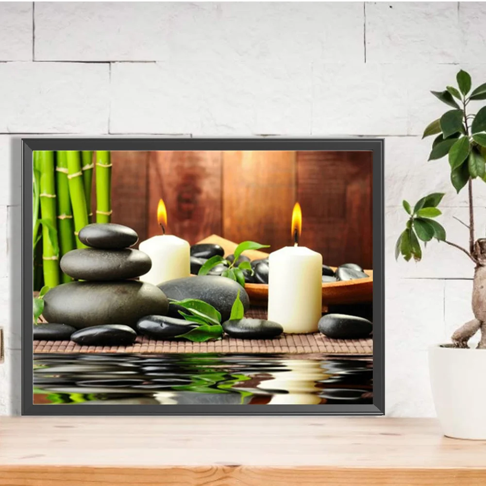 Full Round Diamond Painting 40*30cm - Zen Pebbles