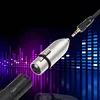 1/8in TRS Female To 3Pin XLR Female Aduio Adapter Lockable Gender Changer Audio Coupler Connectors for Mixer Microphone Power Amplifier