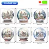 6pcs Diamonds Painting Christmas Balls Christmas Atmosphere Window Stickers For Home Decor