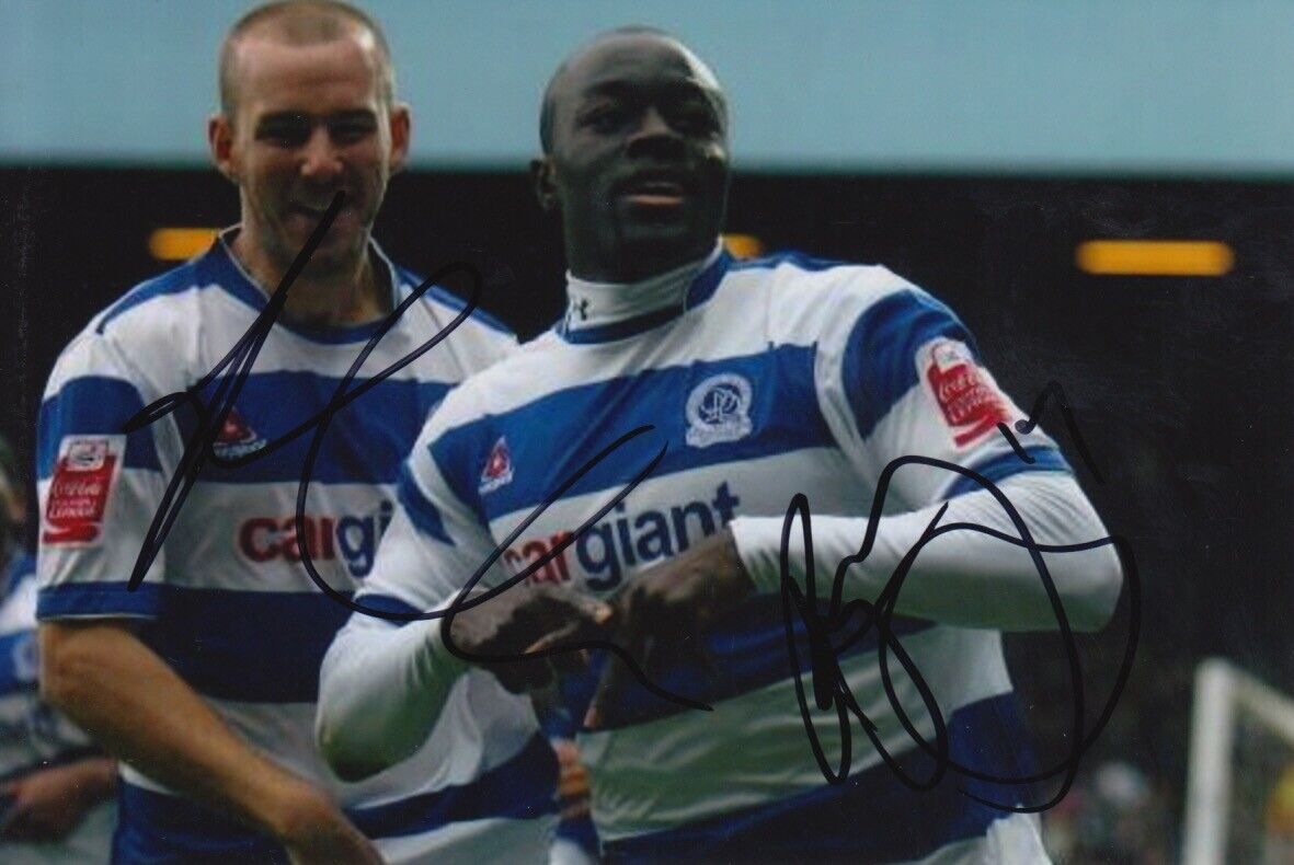 QUEENS PARK RANGERS HAND SIGNED PATRICK AGYEMANG AND ROWAN VINE 6X4 Photo Poster painting 1.