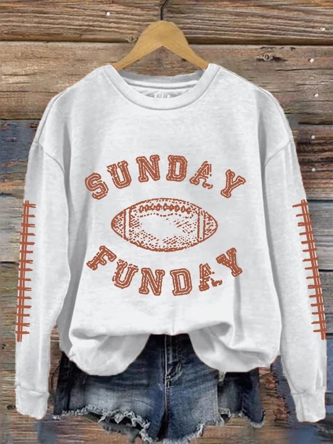 Women's Sunday Funday Football Lover Casual Sweatshirt