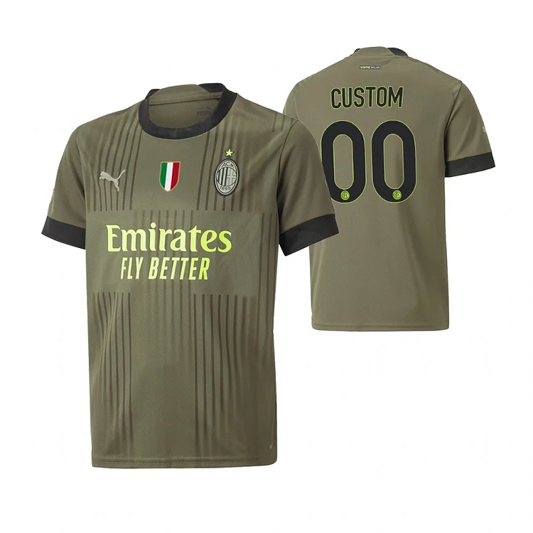 AC Milan Kids & Junior Third Shirt Minikit 2022-2023 ( Printing Your Name )