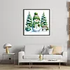 Xmas Tree Snowman-Partial 11CT Stamped Cross Stitch Bead Embroidery 36*36cm/14.17*14.17in tapestrymarket