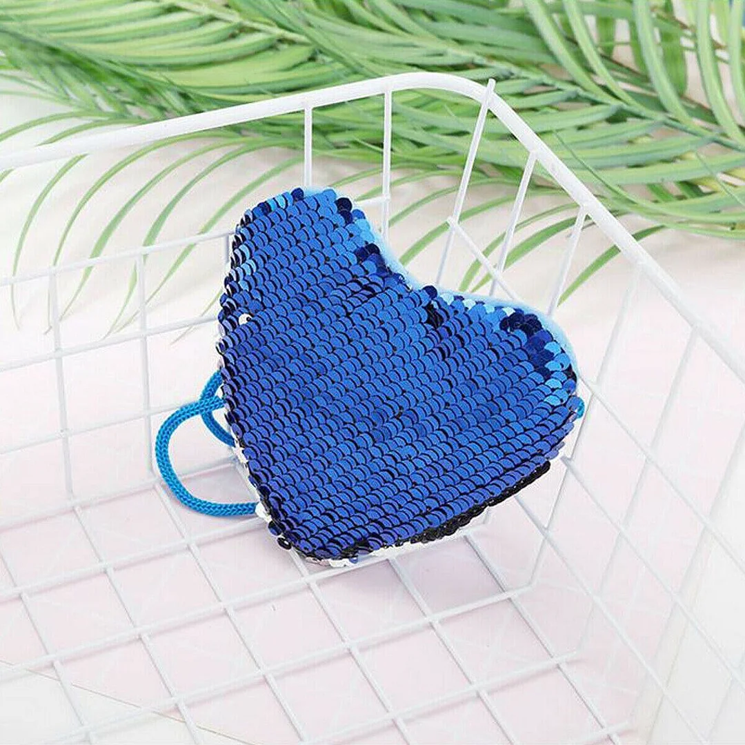 2019 Baby Accessories Ladies Girls Heart Coin Purse Bag Cute Sequins Small Tote Fashion Handbag Purse Kids Props Gifts
