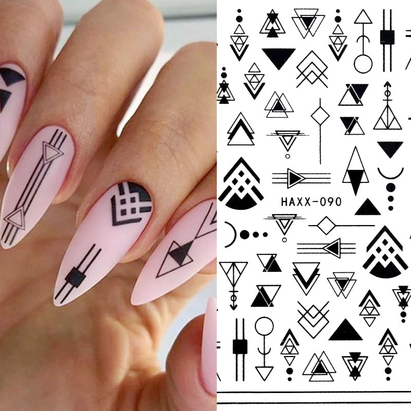 The New 3D Nail Sticker Cool English Letter Stickers For Nail Foil Love Heart Design Nails Accessories Fashion Manicures Sticker