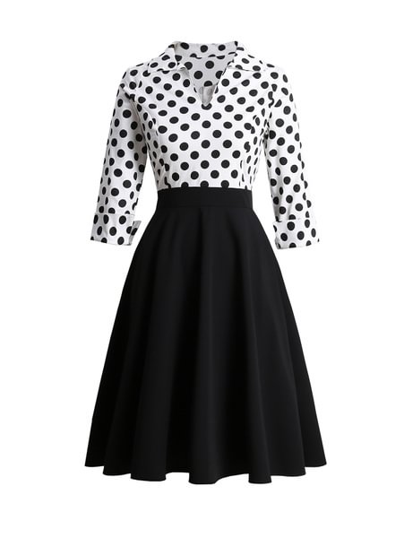 1950S Retro Rockabilly Princess Cosplay Dress Women's Polka Dot Retro Vintage Style Cocktail Party Swing Dress(S-2Xl) - BlackFridayBuys