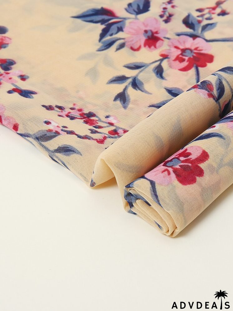Floral Print Scarf