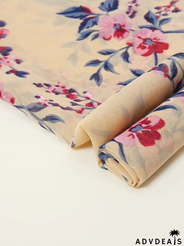 Floral Print Scarf