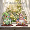 2pcs/set DIY Special Shape Diamond Painting Easter Bunny Egg Wooden Desk Ornament Craft Decor Kit