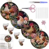 4 Set Rooster Series- Embroidery Kits