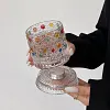 Luxury painted whiskey glass, premium liquor glass, household rotating tumbler glass beer glass