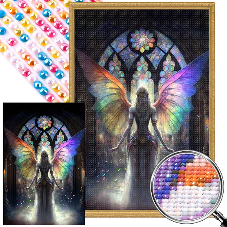 Angel Girl - Full Round(Partial AB Drill) - Diamond Painting(45*65cm)